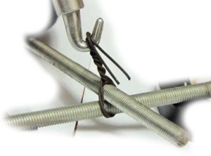Образец связанной арматуры при помощи крючка