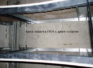 Делаем защиту арки с обеих сторон